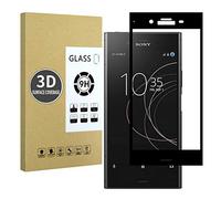 E-Hamii Sony Xperia XZ1 (Noir) Film Protecteur 3D Incurvé Couverture Complète Protection écran en Verre Tempé 3D Premium 9H Anti-Rayures Protectrice HD Full Screen