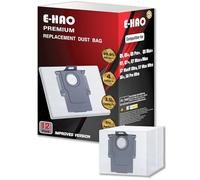 E-HAO 12 sac poussière aspirateur pour Roborock Q10/Q8/Q7/Q5/S8/S7 Série | Pièce de rechange jetable 3.5L, accessoires de filtration à 4 couches, sacs de conception de poignée push-pull