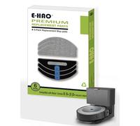 E-HAO Lot de 6 Chiffons lavables pour aspirateur iRobot Roomba Combo j5+, j5, i5+, i5, i8+, i8, recharge de nettoyage en microfibre lavable et réutilisable, accessoires pour tampons de nettoyage