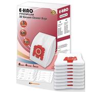 E-HAO Lot de 8 sacs 3D améliorés pour aspirateurs Miele séries FJM et GN. Modèles : Complete C1/C2/C3, Compact C1/C2, Classic C1, S8, S6, S5, S4, S2