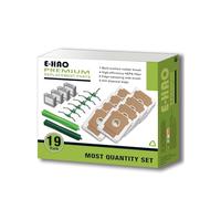 E-HAO Max 705 et 504 pièces de rechange pour aspirateurs iRobot Roomba Max 705 et Plus 504. Kit d'accessoires 8 sacs à poussière, 2 rouleaux en caoutchouc, 4 filtres HEPA et 6 brosses latérales