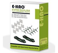 E-HAO Pièces de rechange pour iRobot Roomba Essential Q, série Y, kit d'accessoires pour Q0120, Q0110, Y0140, Y0110, Y0112 et Essential Vac 2 (2 brosses multi-surfaces, 8 filtres, 8 brosses de balayag