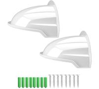 E-Horde Lot de 2 Housse de Caméra de Surveillance CCTV, ABS Bouclier Protection du Boîtier Les Cameras, Protection Solaire, Protection Contre la Pluie pour Caméras Bullet et Dome (Blanc)
