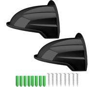 E-Horde Lot de 2 Housse de Caméra de Surveillance CCTV, ABS Bouclier Protection du Boîtier Les Cameras, Protection Solaire, Protection Contre la Pluie pour Caméras Bullet et Dome (Noir)