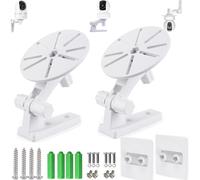 E-Horde Lot de 2 Supports Muraux Universels pour Caméra de Sécurité, Réglable À 180°, sans Perçage, Support Adhésif pour Caméra de Sécurité IP Dôme Intérieur/Extérieur