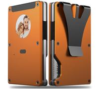 E-ink Air - Portefeuille minimaliste avec puce Airtag intégrée, texte personnalisé/image de bricolage, porte-cartes de crédit, blocage RFID, compatible avec Apple Find My iOS uniquement, portefeuille