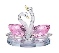 E-istata - Ornements en cristal - Double cygne - Décoration de mariage - Éléments de collection - Décoration d'intérieur - Noël - Anniversaire de mariage - Saint-Valentin - Cadeau pour petite amie -