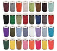 e-kurzwaren 5m de Cordon élastique 1mm / 2mm / 2,5mm / 3mm / 4mm / 5mm chaîne élastique épaisseur PVC Tubulaire en Caoutchouc Bijoux Cordes, 32 Couleurs