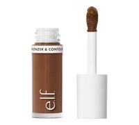 e.l.f. Camo Liquid Bronzer & Contour, hautement pigmenté, brillance naturelle, texture estompable, longue durée, applicateur arrondi, végétalien et sans cruauté envers les animaux, 8 Deep