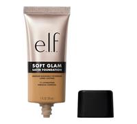 e.l.f. Fond de teint Soft Glam, couverture moyenne, fond de teint durable et à construire pour une finition lisse, satinée, végétalien et sans cruauté envers les animaux, bronzage chaud 40