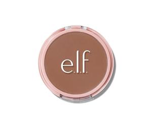 e.l.f. Halo Glow Powder Filtre à poudre de finition pressée, pouvoir couvrant constructible, affine l'image des pores, avec pompon en velours et miroir, végétalien et sans cruauté envers les animaux