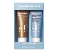 e.l.f. Le duo de gouttes les plus chaudes, hydratation sainte! Gouttes d'éclatement de soif et gouttes bronzantes, pour une finition rosée, brillante et ensoleillée, avec acide hyaluronique et 5% de