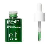 e.l.f. SKIN PLZ Clarify Huile pour le visage pour traiter et prévenir les taches, aide à calmer les rougeurs, fabriquée avec de l'acide salicylique, végétalienne et sans cruauté envers les animaux, 30