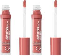 e.l.f. Sun Boss Gloss SPF 25, brillant à lèvres pigmenté pour une finition super brillante, formule hydratante et adoucissante, produit végétalien et non testé sur les animaux, Pink-Me Girl (Lot de 2)