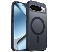 E-Lush Coque pour Google Pixel 10/10 Pro Magnétique Compatible avec MagSafe, Etui pour Pixel 9 Pro/ 9 Translucide Mat Arrière Housse Protection d'objectif Compris Dos Antichoc Bumper Case, Noir