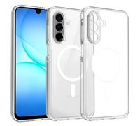 E-Lush Coque pour Samsung Galaxy A17 Magnétique Compatible avec MagSafe, Etui Translucide Mat Arrière Housse Protection d'objectif Tout Compris Dos Antichoc TPU + PC Bumper Case, Transparent