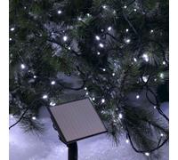 E=M6 5SOL114BC Guirlande Solaire 200 LED, Plastique, Blanc