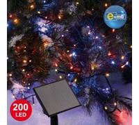 E=M6 5SOL114MC Guirlande Solaire 200 LED, Plastique, Multicolore