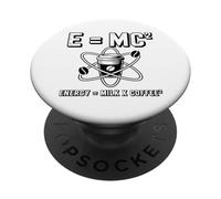 E MC2 Energy Milk X Coffee Physique Humour Science Blague PopSockets PopGrip Adhésif
