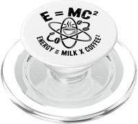 E MC2 Energy Milk X Coffee Physique Humour Science Blague PopSockets PopGrip pour MagSafe