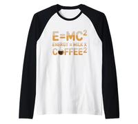 E=MC2 Physique Slogan Nerd Énergie Café par Le Café Manche Raglan