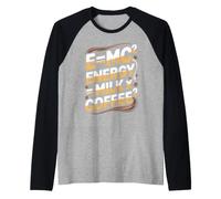 E=MC2 Physique Slogan Nerd Énergie Café par Le Café Manche Raglan