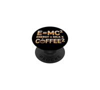 E=MC2 Physique Slogan Nerd Énergie Café par Le Café PopSockets PopGrip Adhésif