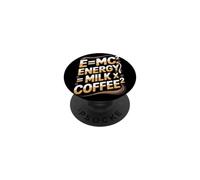 E=MC2 Physique Slogan Nerd Énergie Café par Le Café PopSockets PopGrip Adhésif