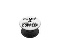 E=MC2 Physique Slogan Nerd Énergie Café par Le Café PopSockets PopGrip Adhésif