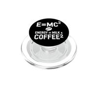 E=MC2 Physique Slogan Nerd Énergie Café par Le Café PopSockets PopGrip pour MagSafe