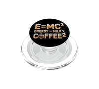 E=MC2 Physique Slogan Nerd Énergie Café par Le Café PopSockets PopGrip pour MagSafe