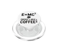 E=MC2 Physique Slogan Nerd Énergie Café par Le Café PopSockets PopGrip pour MagSafe