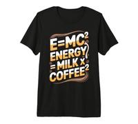 E=MC2 Physique Slogan Nerd Énergie Café par Le Café T-Shirt Haut de Gamme