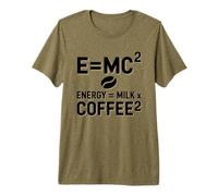 E=MC2 Physique Slogan Nerd Énergie Café par Le Café T-Shirt Haut de Gamme