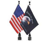 E-Most réglable 6 'x 9' Drapeau américain + Hampe et Montage 15,2 x 22,9 cm Eagle Drapeau américain + Tube de Support, pour Harley Davidson Honda Goldwing CB VTX CBR Yamaha