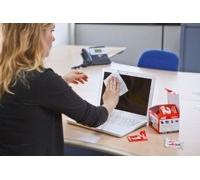 E-Net : 25 lingettes humides et 25 lingettes sèches, en sachet individuel, pour le nettoyage des écrans à cristaux liquides et des portables