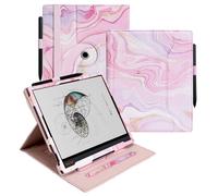 E NET-CASE Étui pour Boox Note Air 5 C (2025)/Note Air4 C (2024)/Note Air3 C/Air3 B/W (2023), Support Rotatif à 360 degrés, avec Porte-Stylo/dragonne, Mise en Veille/réveil Automatique
