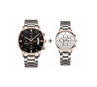 (E)NIBOSI Couple Montres Pour Amoureux Top Marque De Luxe Horloge À Quartz Étanche Montre-Bracelet Décontractée