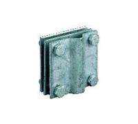 E-NORMpro Kreuzverb. vz. 52x52x3 avec plaque interm. plate/ronde Quantité:25