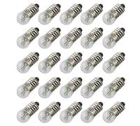 E-outstanding Lot de 25 mini ampoules E10 avec culot à vis - Ampoule à incandescence - Lumière jaune chaude - 3,8 V - 0,3 A