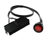 E-outstanding Sourcingmap Câble d'alimentation à diode électroluminescente ATX femelle 24 broches Rouge 50 cm