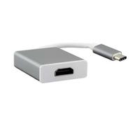 e+p e+p Adaptateur USB 3.1 Ste. Type C + HDMI CC 19 broches 360 blanc argent métallisé Quantité:1