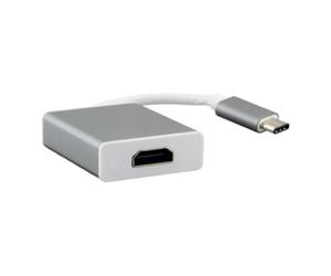 e+p e+p Adaptateur USB 3.1 Ste. Type C + HDMI CC 19 broches 360 blanc argent métallisé Quantité:1