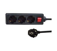 e+p e+p Bloc prise de table triple E 46 avec interrupteur lumineux noir Quantité:1