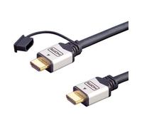 e+p E+P Elektrik Câble HDMI High-Speed avec Ethernet, 1 m, argent/noir HDMI401/1 Quantité:1