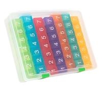 e-Pill Pilulier hebdomadaire transparent 7 fois par jour x 7 jours, pour vitamines et médicaments (arc-en-ciel)