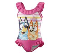 E plus M Bluey & Bingo Maillot de bain à volants pour fille 88 % polyester 12 % élasthanne Taille 98-128, coloré, 98-104