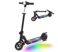 E-RIDES Foldable Kids Electric Scooter, 150 W Moteur 15 km/h, 24 V 5,2 Ah Battery 10-15 km Range, 3 vitesses Modes, 6,5" Tires, Dual Brakes, for Ages 6-12, Max Charge, 70 kg (Noir)