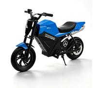 E-RIDES Kids Electric Ride on Motorcycle | High Carbon Steel Frame, LED Lights, Simulated Engine Sound & Mist Spray, 250W/350W Motor, Rear Disc Brake, 12.5" Clincher Pneumatic Tyre (Blue)