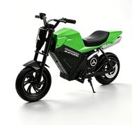 E-RIDES Kids Electric Ride on Motorcycle | High Carbon Steel Frame, LED Lights, Simulated Engine Sound & Mist Spray, 250W/350W Motor, Rear Disc Brake, 12.5" Clincher Pneumatic Tyre (Green)